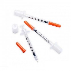 Jeringa insulina de 1 ml. con aguja de 0,5 x 16 mm. ICO PLUS 3. Caja de 100